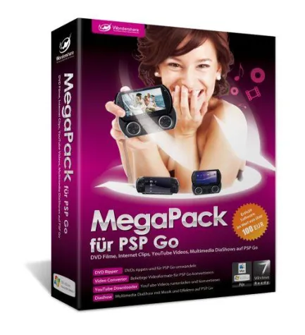 Alles auf PSP Go: Videos, Filme und Musik für unterwegs mit dem Wondershare MegaPack für die PSP Go Bild: Alles auf PSP Go: Videos, Filme und Musik für unterwegs mit dem Wondershare MegaPack für die PSP Go