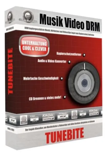 Bild: Tunebite mausert sich mit neuer Version5 vom legalen Kopierschutzhelfer zum Universalkonverter für Musik&Video
