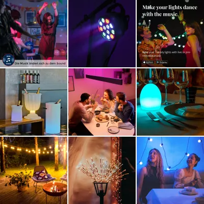Bild: Bunte Lichtwelten zu Silvester - Lampenwelt.de präsentiert Leuchten mit Spaßfaktor