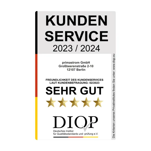 „Sehr guter“ Kundenservice bei der primastrom GmbH Bild: „Sehr guter“ Kundenservice bei der primastrom GmbH