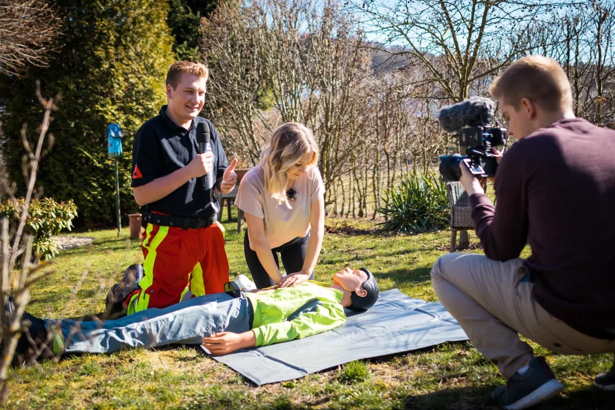 Philipp Stehling und Thomas Schmidt beim Dreh Ihrer Videos.