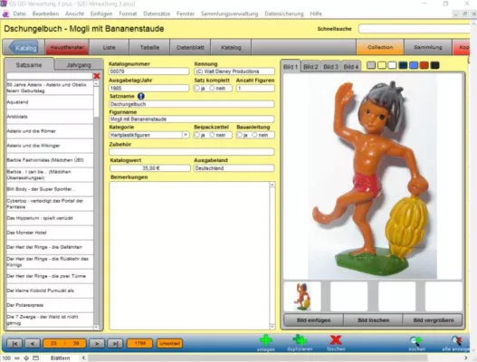 Bild: GS Üei Verwaltung 3 Plus - neue Überraschungsei Software zur Verwaltung / Katalog