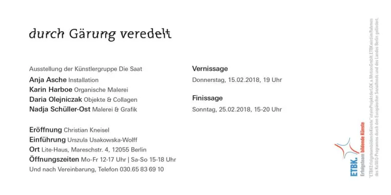 Bild: Künstlergruppe 'Die Saat' stellt in Neukölln aus