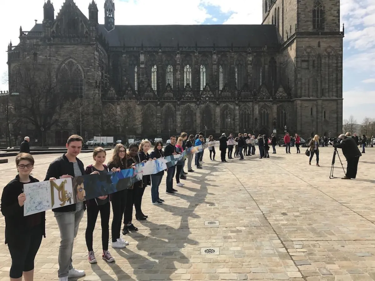 Generalprobe mit der 10. Stufe des Magdeburger Hegel Gymnasiums