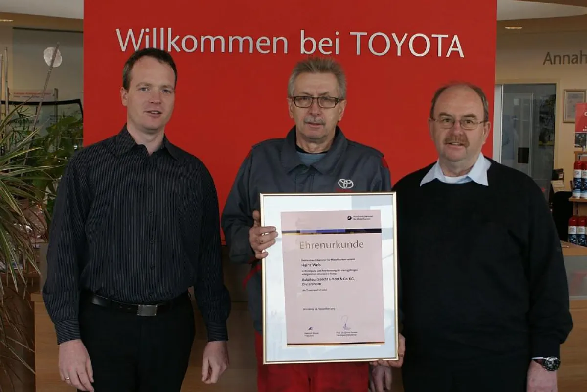 v.l.n.r: Alexander Specht, Heinz Weis, Siegfried Specht