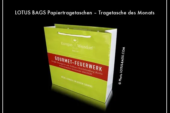 LOTUS BAGS GmbH - Tragetasche des Monats Bild: LOTUS BAGS GmbH - Tragetasche des Monats