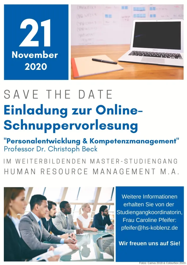 Einladung zur Online-Schnuppervorlesung - (c) Fotos: Canva & Colourbox 2020