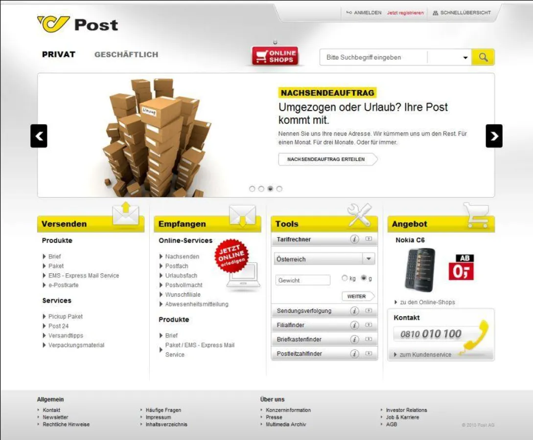 Interactive-Agentur Ovos: Neue Website für Österreichische Post.