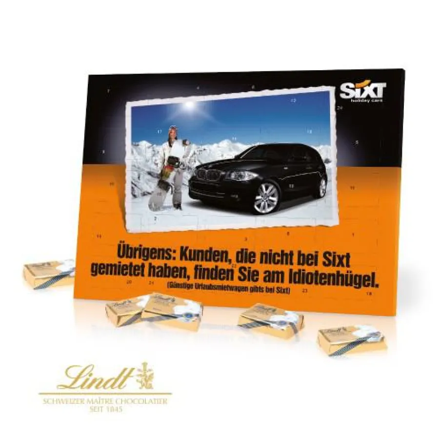 CD LUX Werbe-Adventkalender individuell Bedruckt, mit Markenschokolade