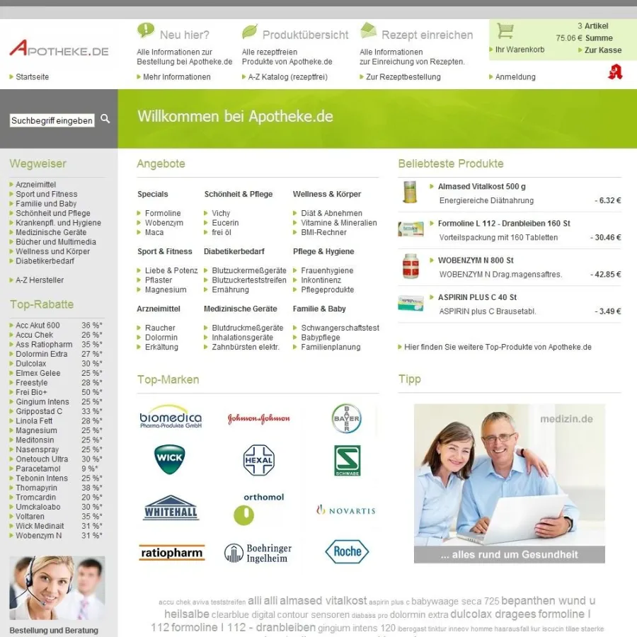 Apotheke.de zeigt sich im Jubiliäumsjahr in neuem Design mit wirksamen Vermarktungsmöglichkeiten für Marken und Produkte.