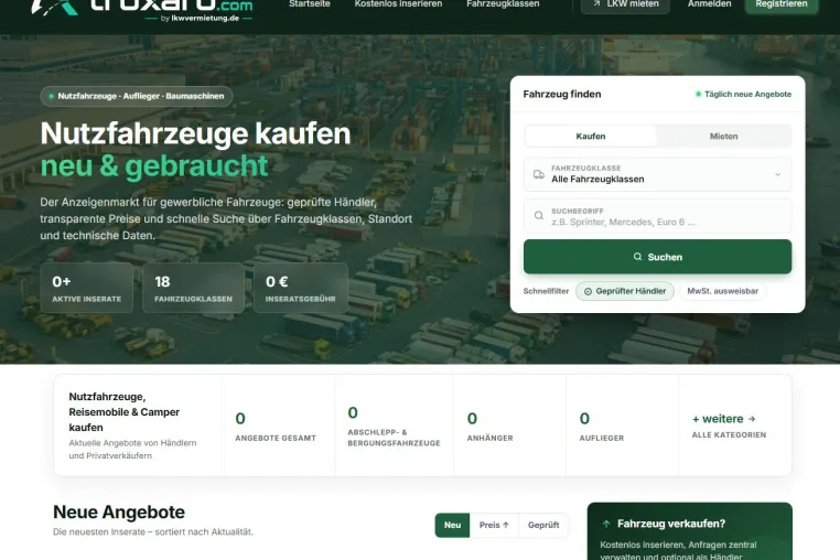 Bild: Truxaro.com startet digitalen Marktplatz für Nutzfahrzeuge und verbindet Handel