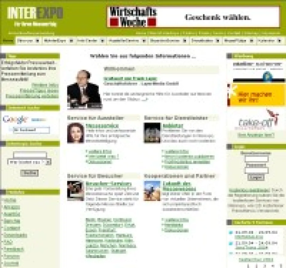 Startseite des Portals