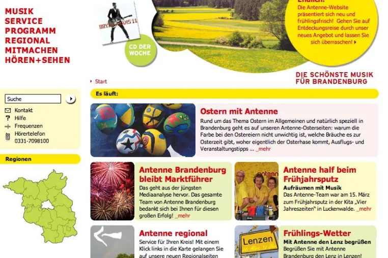 Bild: Antenne Brandenburg im neuen Design