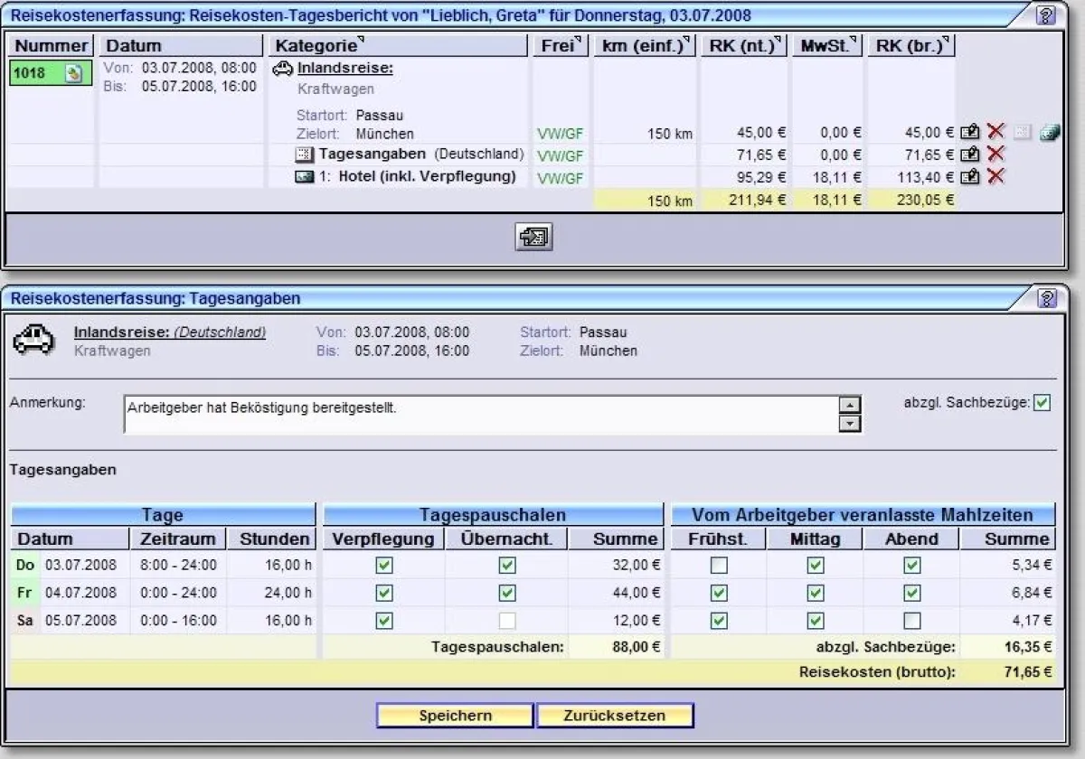 Reisekostenmanagement mit fx-project - einfach, schnell und übersichtlich ihre Reisen erfassen