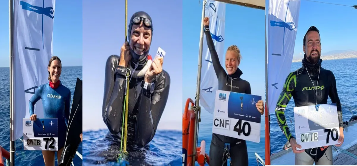 TEAM Deutschland: Anna-Karina Schmitt, Jennifer Wendland, Kathleen Greubel und Arnd Steckenborn (© (c) AIDA Deutschland e. V.)