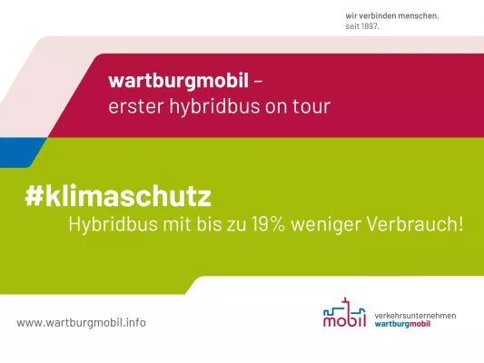 Bild: Wartburgmobil - Erster hybridbus geht on Tour