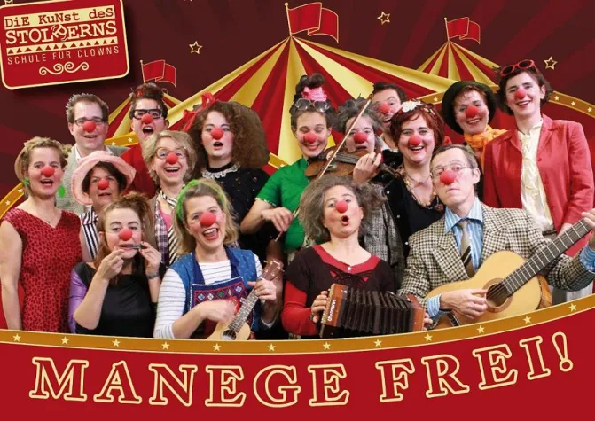 Bild: Vorhang auf zu den Abschlussgalas der Freisinger Clownschule DIE KUNST DES STOLPERNS