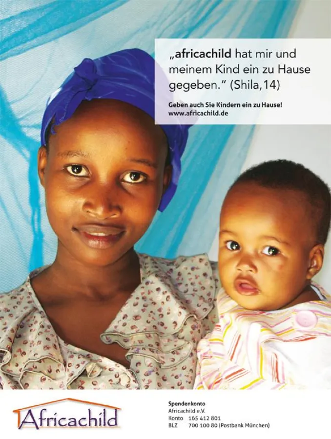 africachild hat mir und meinem Kind ein zu hause gegeben (Shila,14)