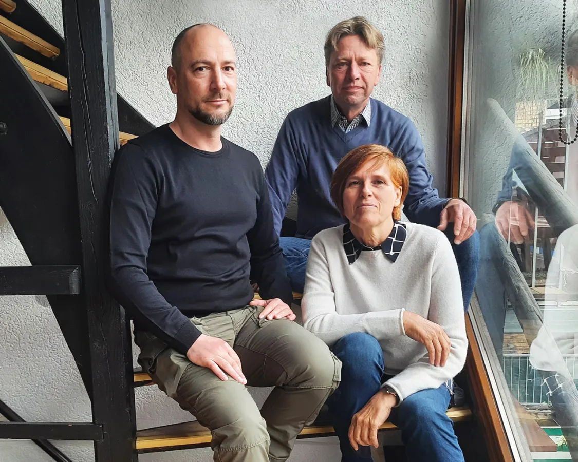 Bild: Geschäftsführung der Werbeagentur magenta (v.l.n.r.: Matthias Tamm, Gero Ulmrich, Stefanie Pro (© magenta )