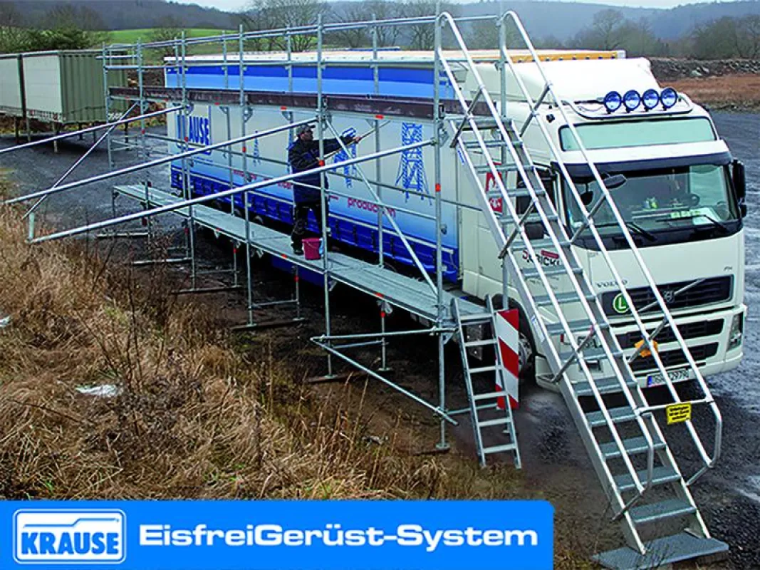 Das KRAUSE EisfreiGerüst-System bietet optimale Sicherheit.