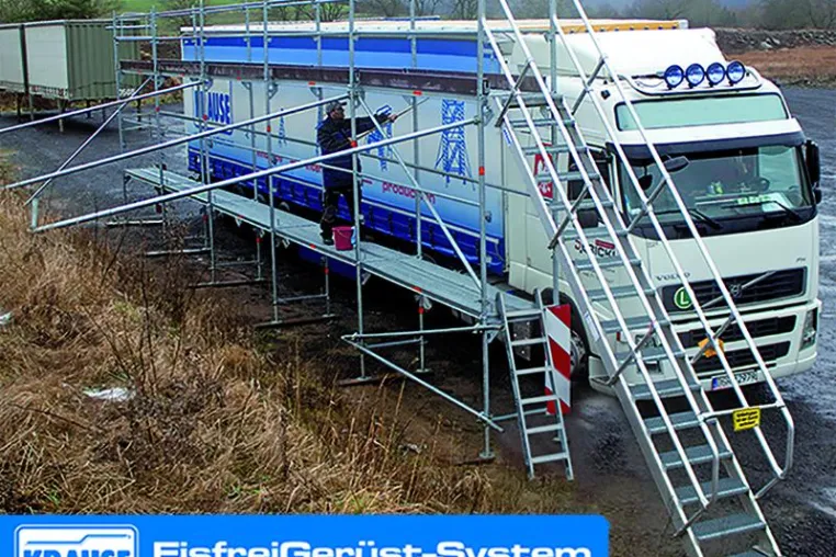 Das ganze Jahr optimale Sicherheit mit dem original KRAUSE EisfreiGerüst-System Bild: Das ganze Jahr optimale Sicherheit mit dem original KRAUSE EisfreiGerüst-System