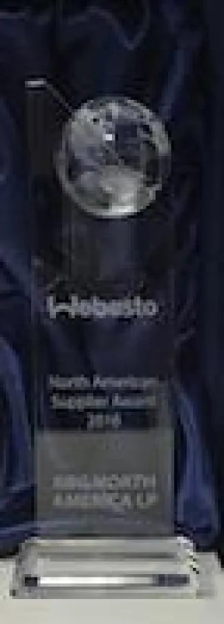 BBG North America hat den North American Supplier Award 2016 von Webasto erhalten (Foto: BBG).