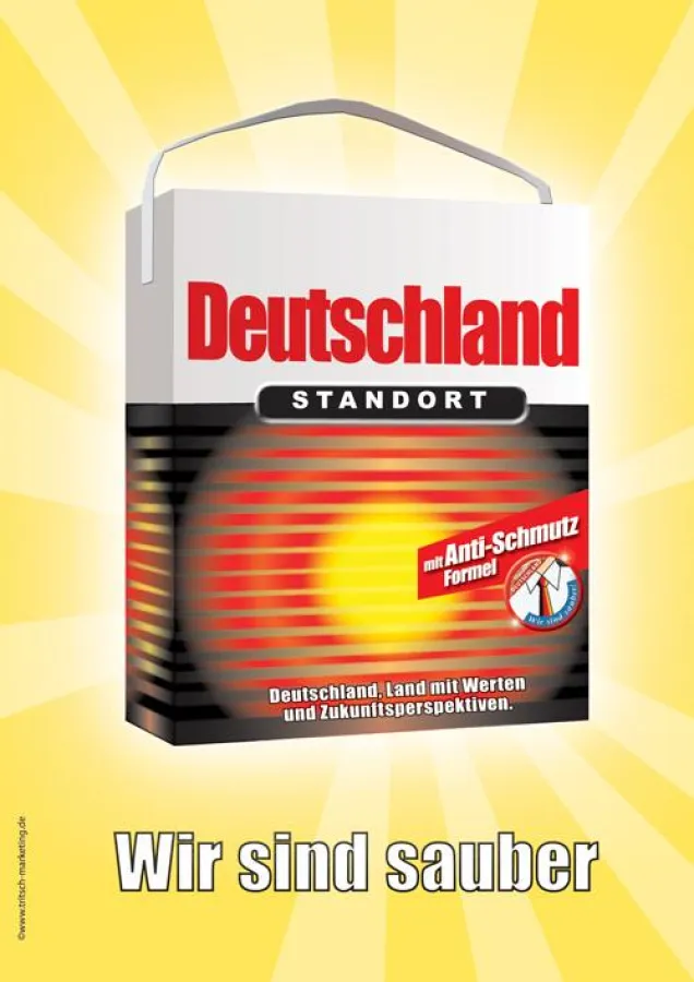 Das auf Platz 10 platzierte Motiv des Wettbewerbs Standort Deutschland – „Wir sind sauber.“