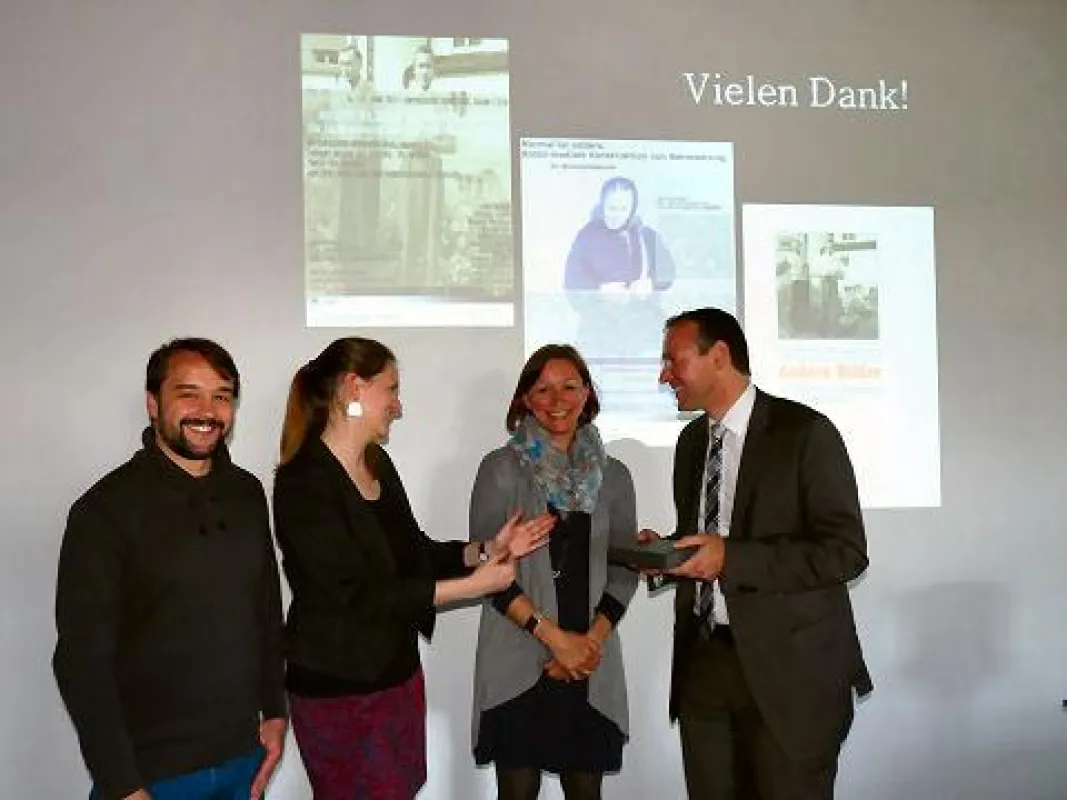 (v. l.) Michel Schreiber, Anna Grebe M. A., Prof. Dr. Beate Ochsner, Dr. Berthold Broll