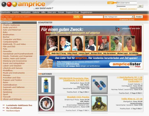 Bild: Charity-Auktionen: Prominente versteigern bei amprice.de Erlebnisse und Erinnerungsstücke