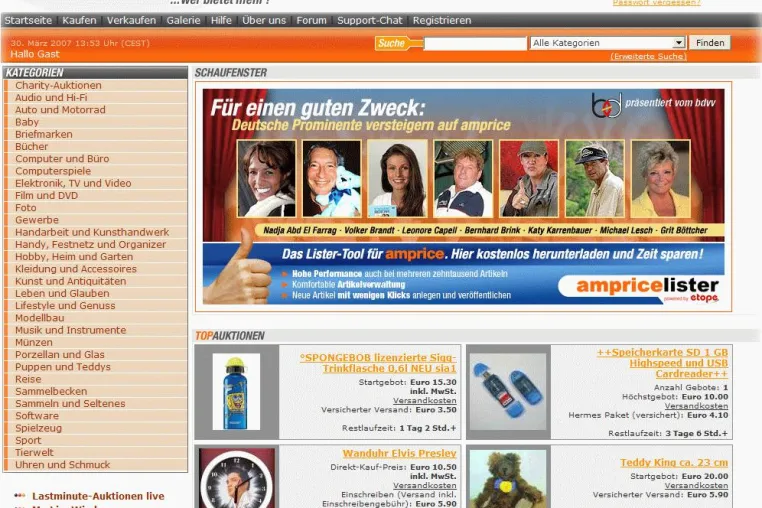 Bild: Charity-Auktionen: Prominente versteigern bei amprice.de Erlebnisse und Erinnerungsstücke
