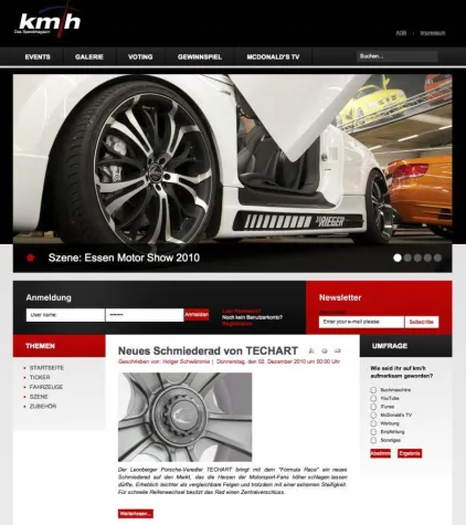 km/h - Das Speedmagazin seit 1. Dezember gestartet Bild: km/h - Das Speedmagazin seit 1. Dezember gestartet