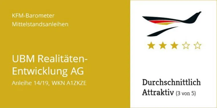 Bild: KFM-Mittelstandsanleihen-Barometer – Die „UBM-Anleihe“