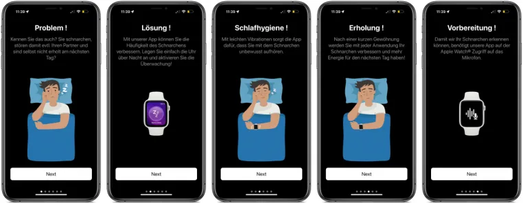 Anti-Snore-App für die Apple Watch Bild: Anti-Snore-App für die Apple Watch
