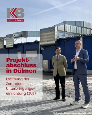 Bild: KB Container realisiert neue Zentrale Unterbringungseinrichtung in Dülmen