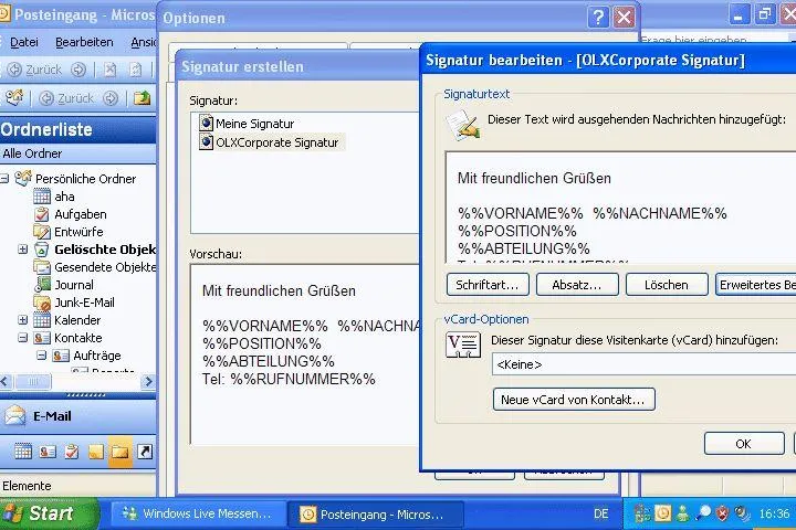 Bild: Corporate Identity im E-Mail-Verkehr