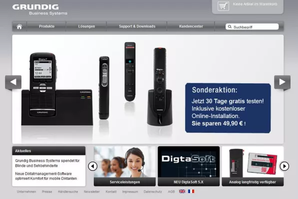 Bild: Grundig Business Systems mit frischem Online-Auftritt