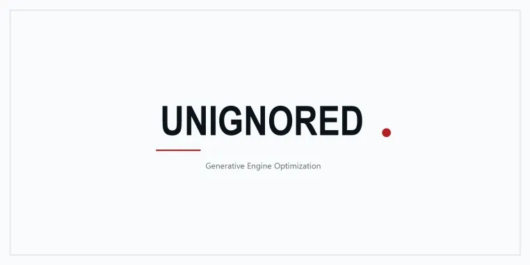 Generative Engine Optimization (GEO): Wie UNIGNORED B2B-Unternehmen in KI-Antworten sichtbar macht Bild: Generative Engine Optimization (GEO): Wie UNIGNORED B2B-Unternehmen in KI-Antworten sichtbar macht