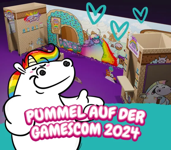 Pummeleinhorn auf der gamescom 2024 Bild: Pummeleinhorn auf der gamescom 2024