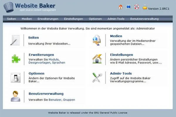 Websitebaker CMS Version 2.8 RC 1 steht zum Download bereit Bild: Websitebaker CMS Version 2.8 RC 1 steht zum Download bereit