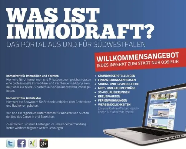 Bild: Immodraft bietet professionelle Immobilienvermarktung