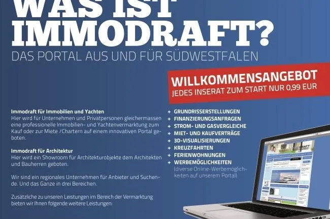 Bild: Immodraft bietet professionelle Immobilienvermarktung