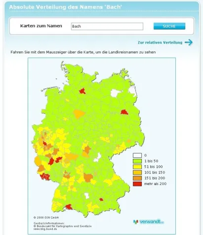 Bild: verwandt.de Namenskarten-Widget für WordPress Blogs