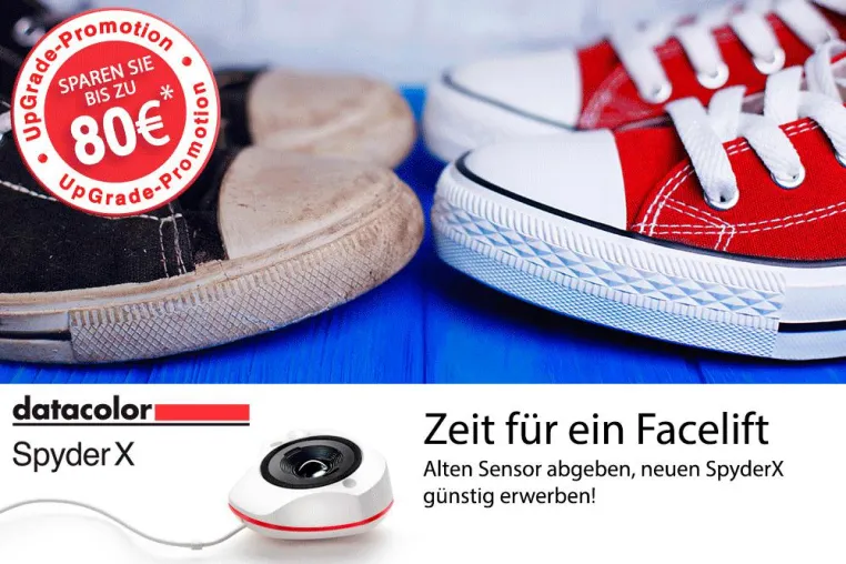 Bild: Datacolor SpyderX Upgrade-Angebote ab sofort teilnehmenden Fotofachhändlern verfügbar