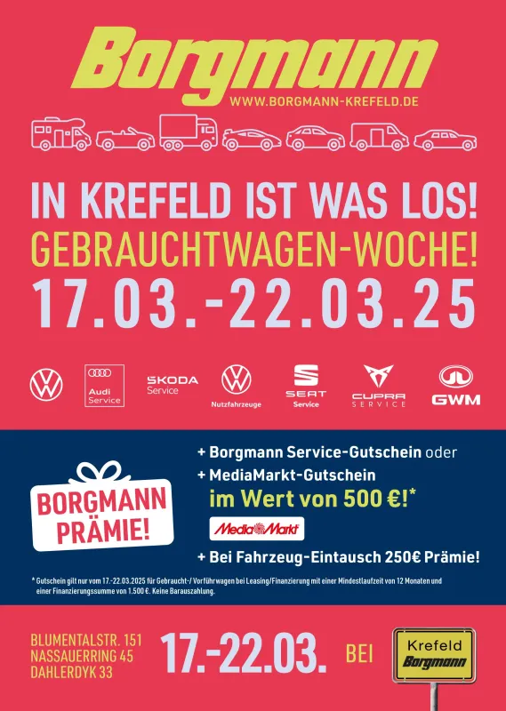 Gebrauchtwagen-Woche im Autohaus Borgmann (© borgmann-krefeld.de)