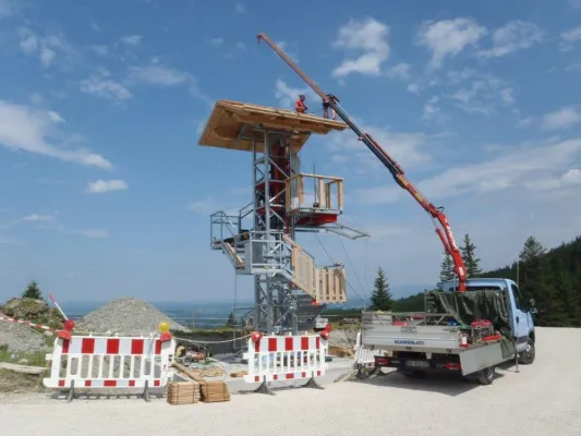 Bild: AlpspitzKICK Nesselwang - Die längste und schnellste Zipline in Deutschland steht kurz vor der Fertigstellung