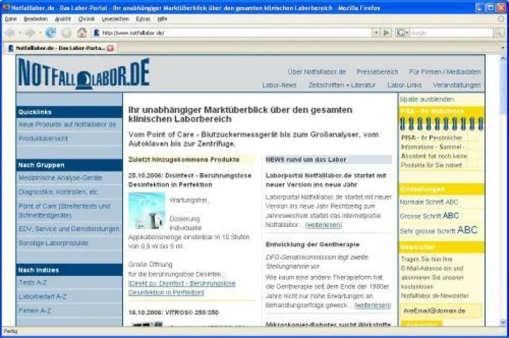 Bild: Laborportal Notfalllabor.de startet mit neuer Version ins neue Jahr