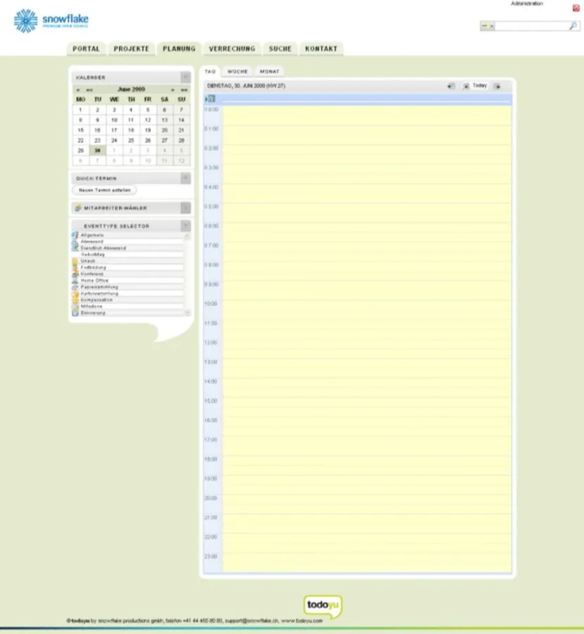 Vollständig überarbeiteter und neu gestalteter Kalender