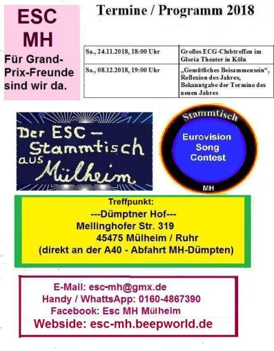 Bild: ESC-Stammtisch aus Mülheim sucht ständig neue Teilnehmer