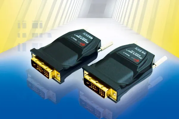 Bild: NEU: DVI-Extender DVFX-110 von Opticis mit optischem Splitter betreibbar