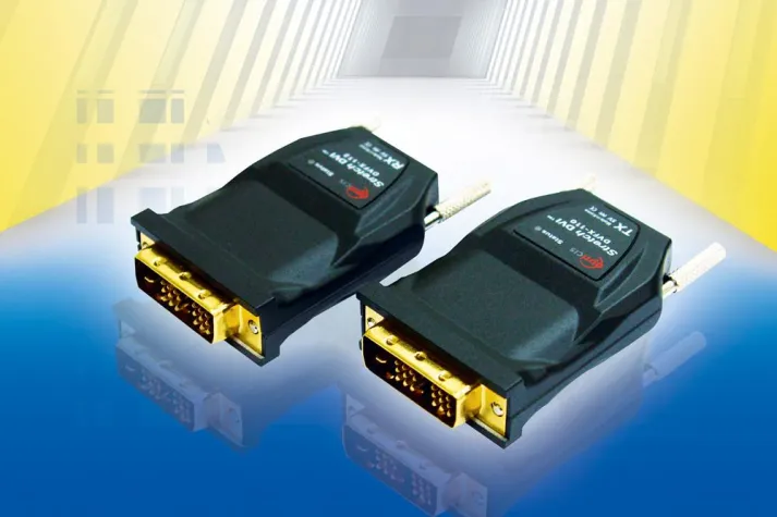 Bild: NEU: DVI-Extender DVFX-110 von Opticis mit optischem Splitter betreibbar